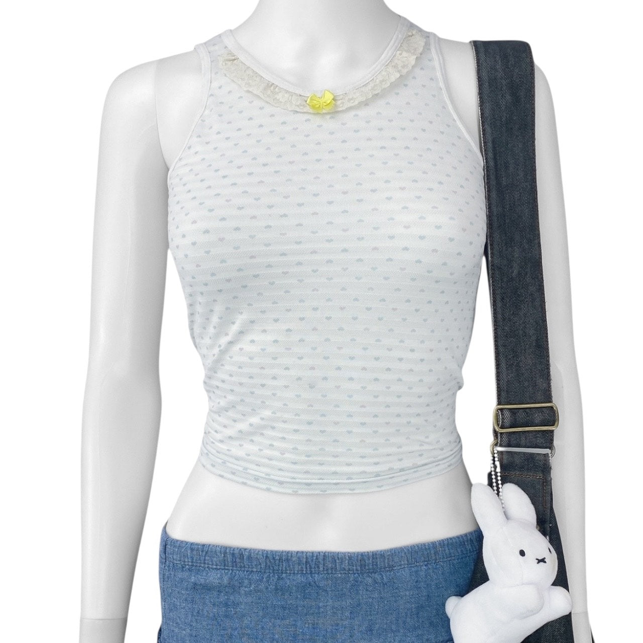 2000s Kawaii Hearts Tank Sz XS/S