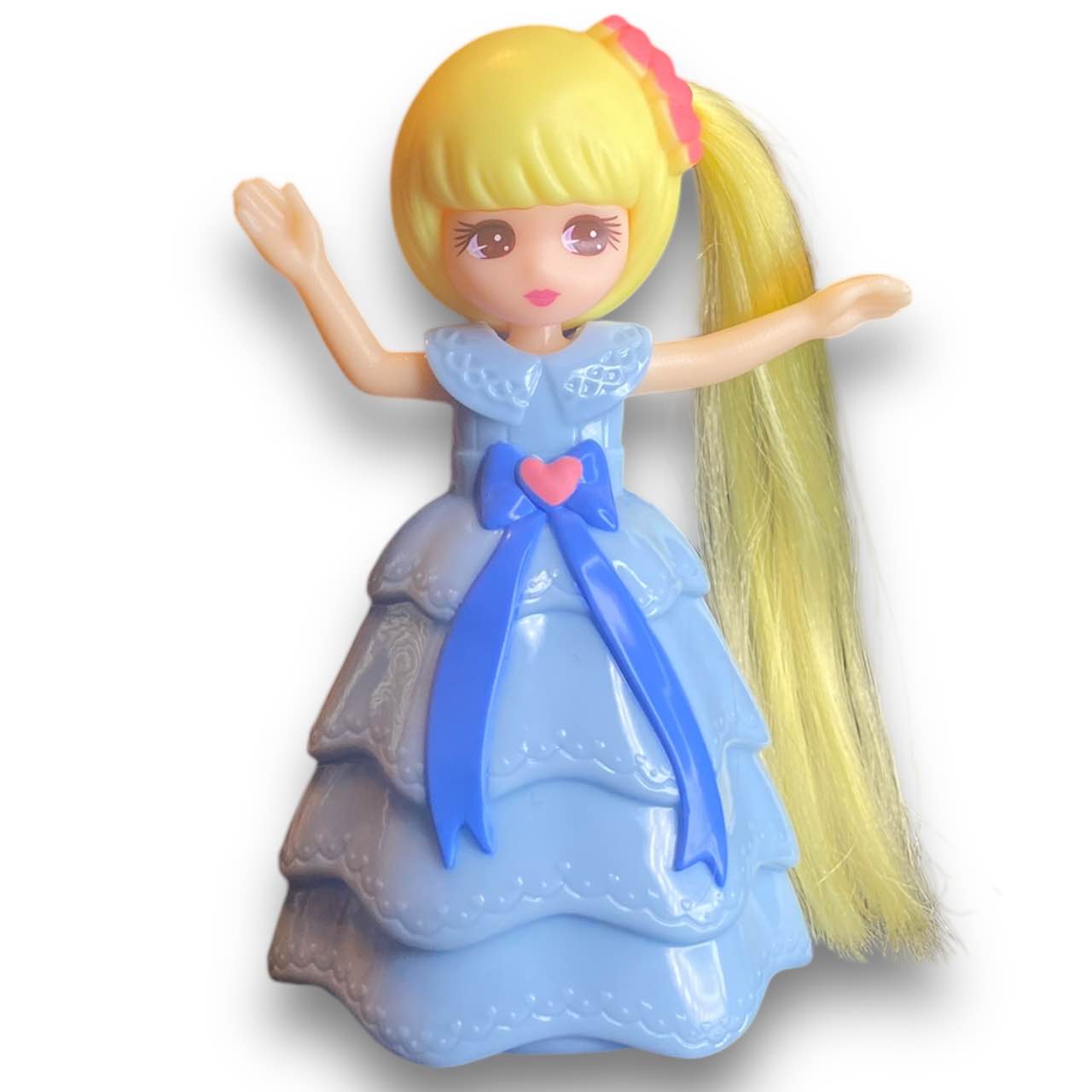 2010s Licca Doll Figure - Blue Ballgown With Hair