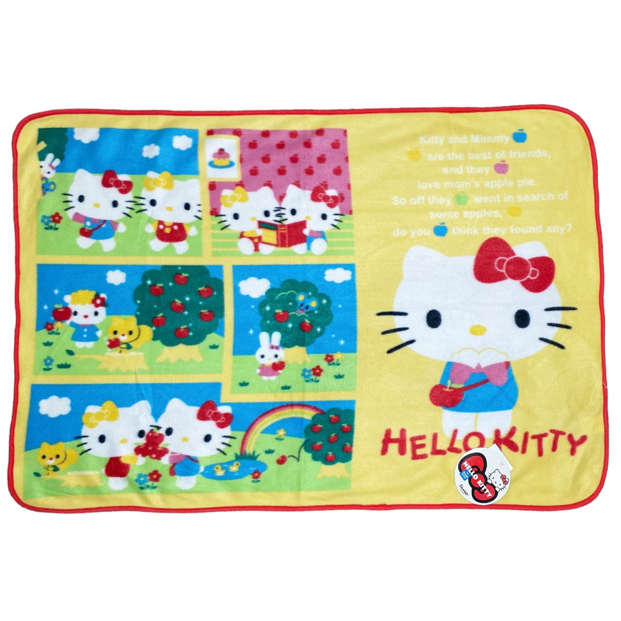 2007 Sanrio Hello Kitty Kidcore Kawaii Fleece Blanket Throw