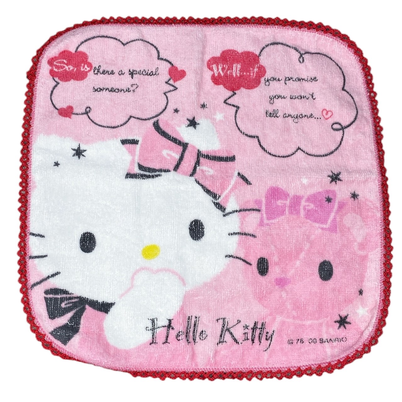 2009 Sanrio Hello Kitty Face Towel - Pink Fashion