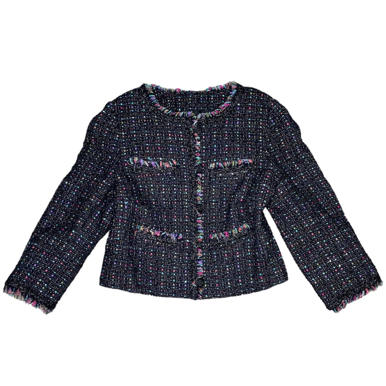 Y2K Anna Sui Tweed Button Up Jacket Sz XS