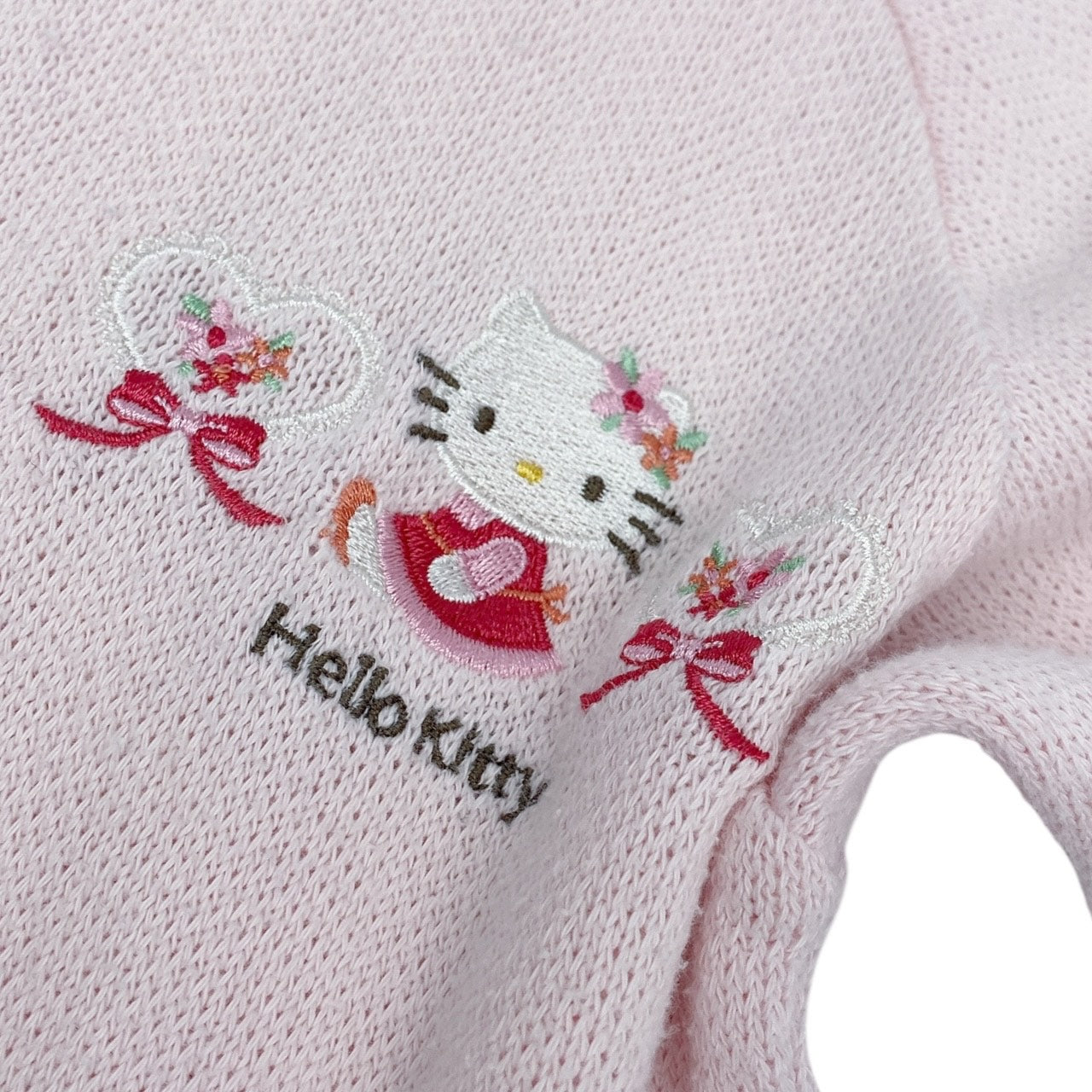 2008 Sanrio Sugarland Coquette Hello Kitty Cropped Hoodie Sz S
