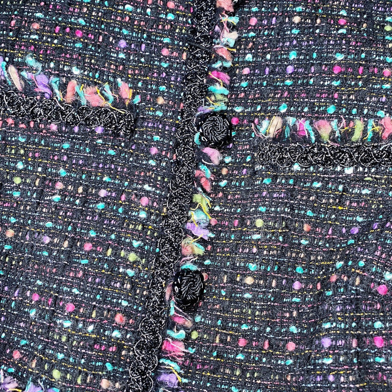 Y2K Anna Sui Tweed Button Up Jacket Sz XS