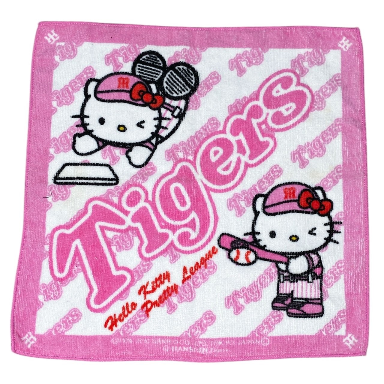 2009 Sanrio Hello Kitty Face Towel - Tigers Baseball