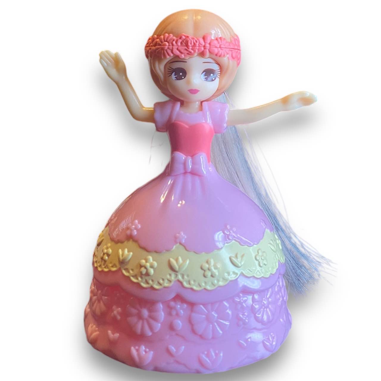 2010s Licca Doll Figure - Purple Ballgown With Hair