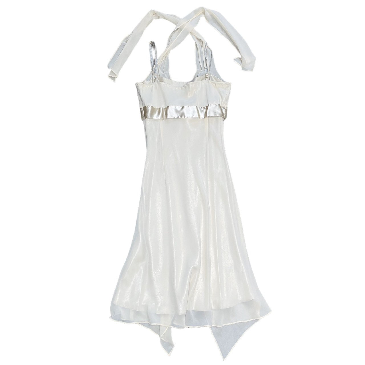 Y2K 2000s Grunge Fairy Ribbon Halter Dress Sz S