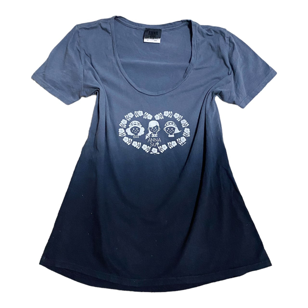 Y2K Anna Sui Heart Graphic Tshirt Sz M