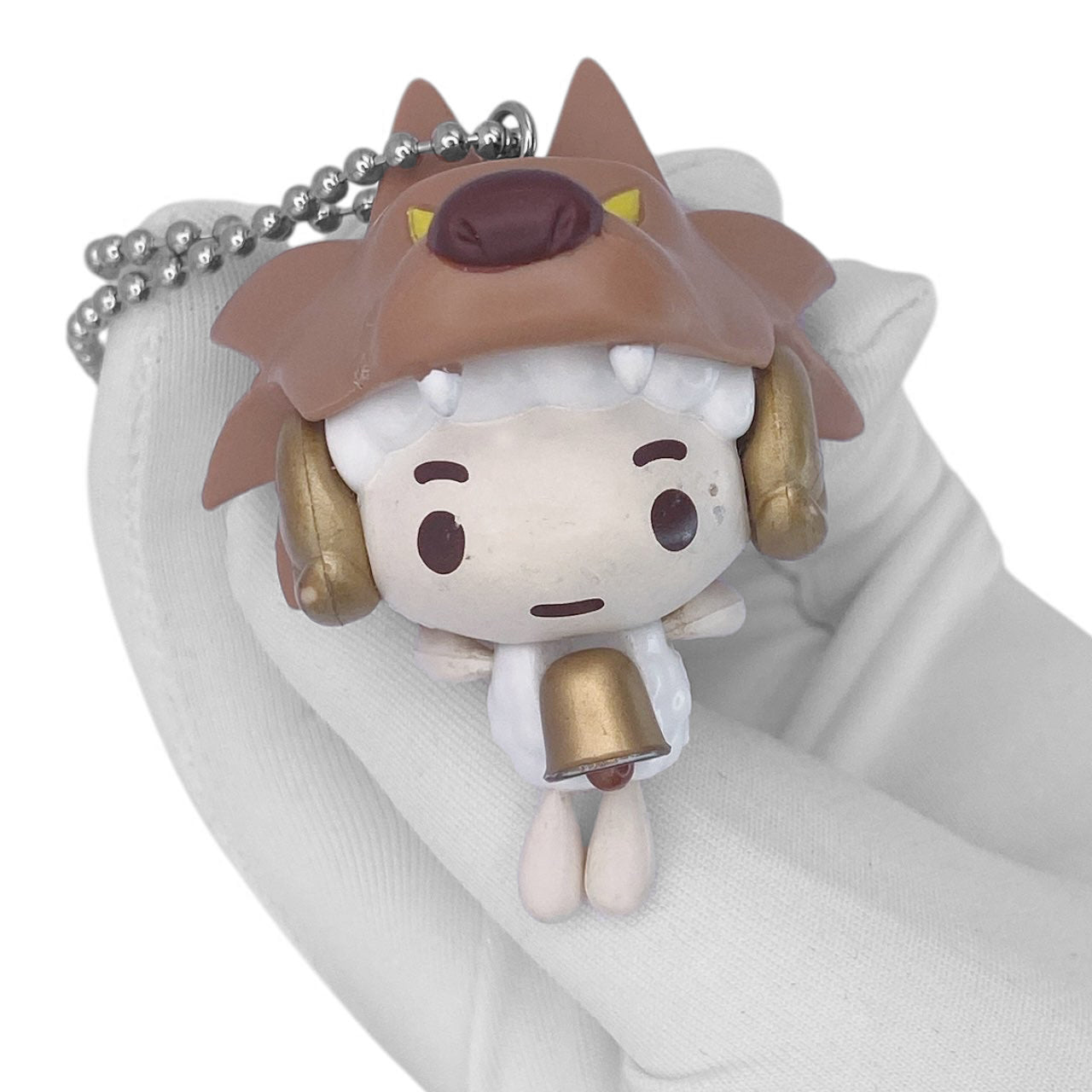 Y2K Gloomy Bear Character Charm Keychain - Brown Wolf