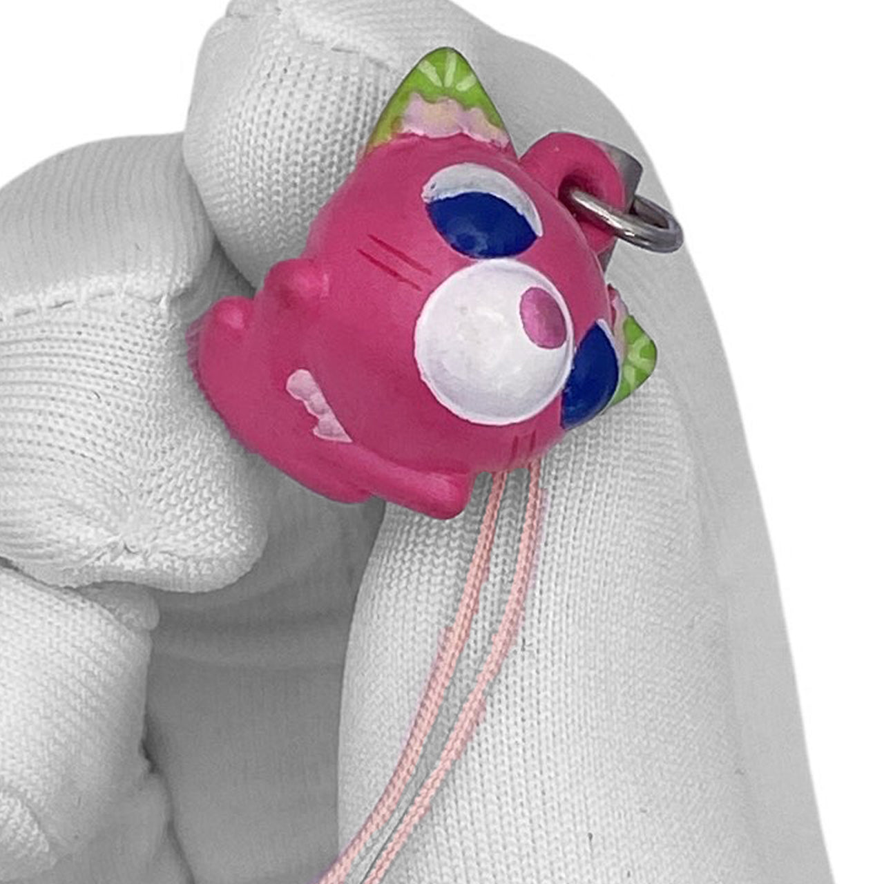 2000s Tea Cat Mascot Strap - Pink