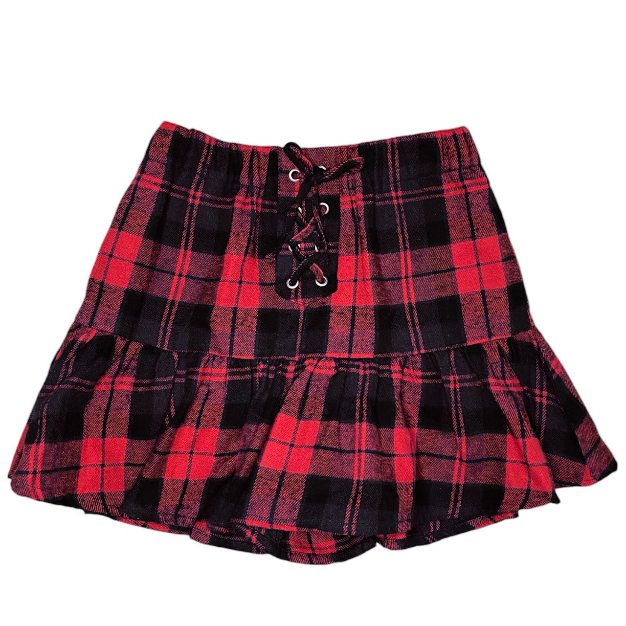 Y2K Dolly Ribbon Plaid Sukapan Style Skirt Sz XS