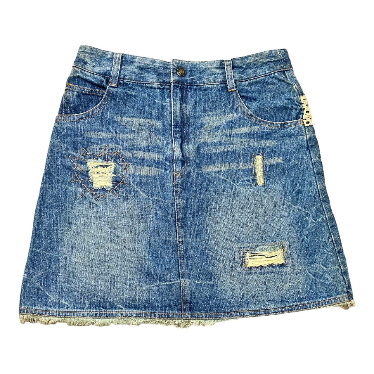 Y2K Grunge Harajuku Denim Skirt Sz S