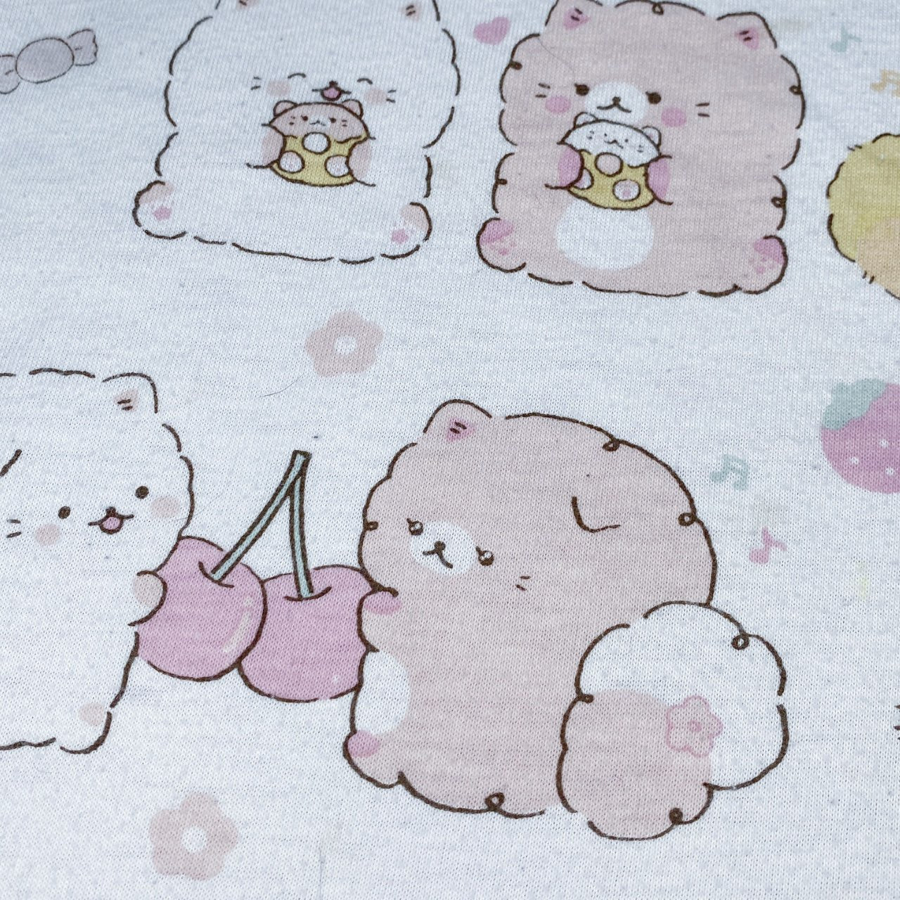 San-X Rare Kawaii Funwari Necolon Cats Pj Top Sz XS/S
