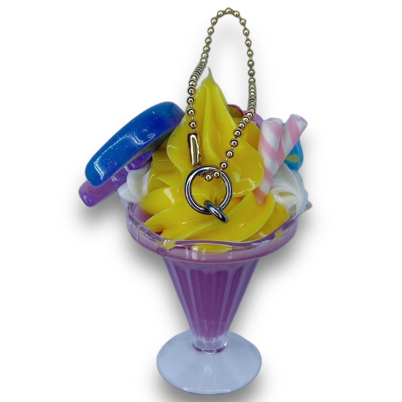 2000s Decoden Sweets Keychain - Galaxy Moon Shake