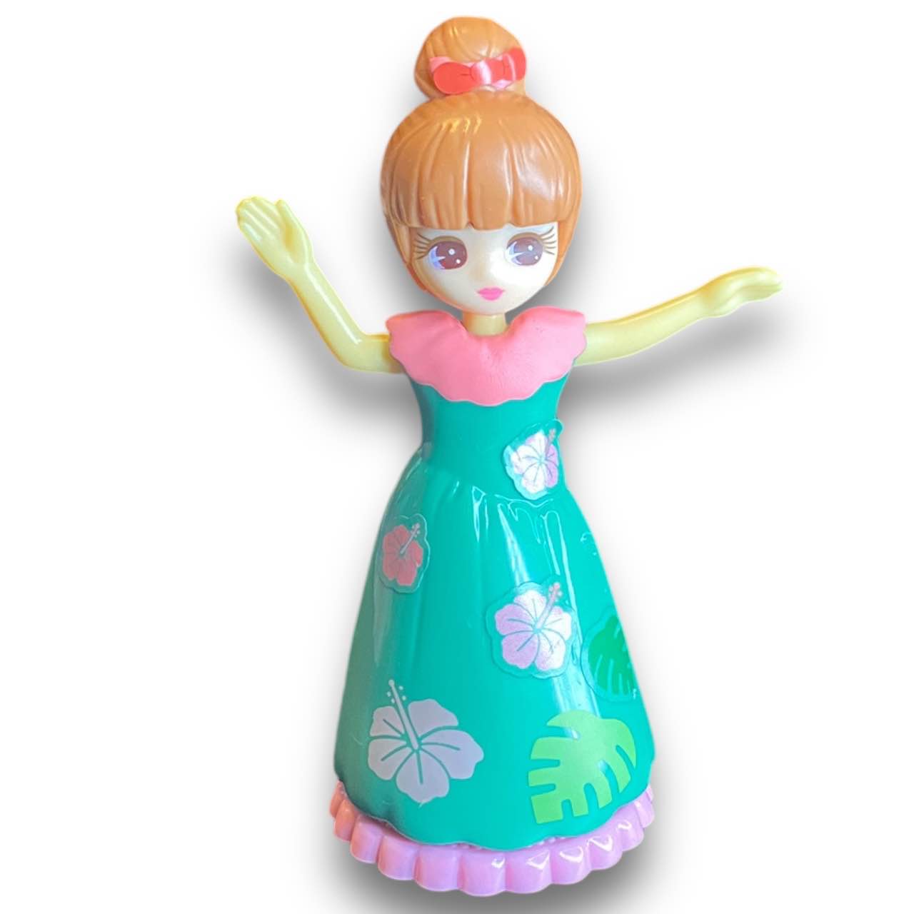 2010s Licca Doll Figure - Mint Floral Dress