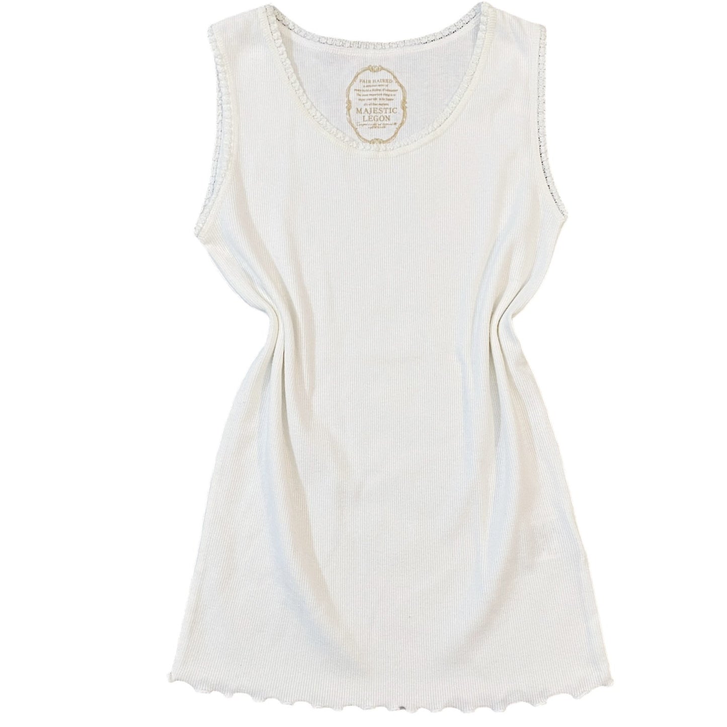 2000s Coquette Lace Tank Top Sz S