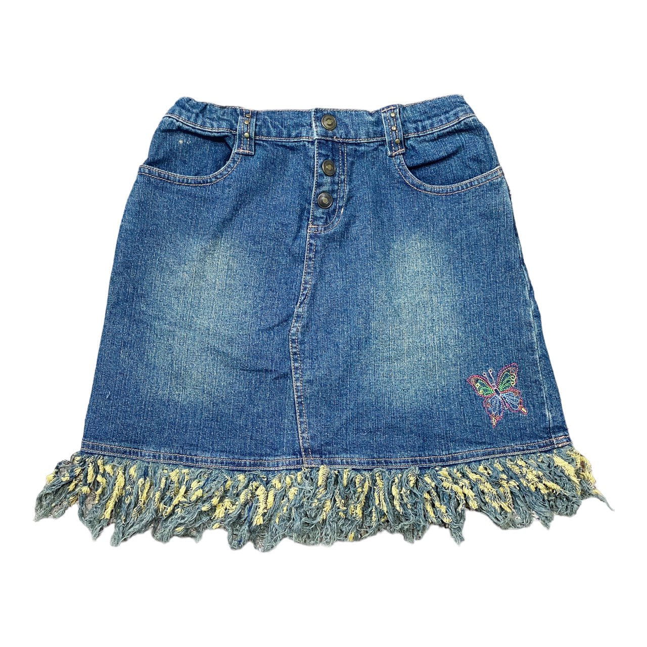 Y2K Grunge Harajuku Denim Butterfly Sugar Candy Skirt Sz S