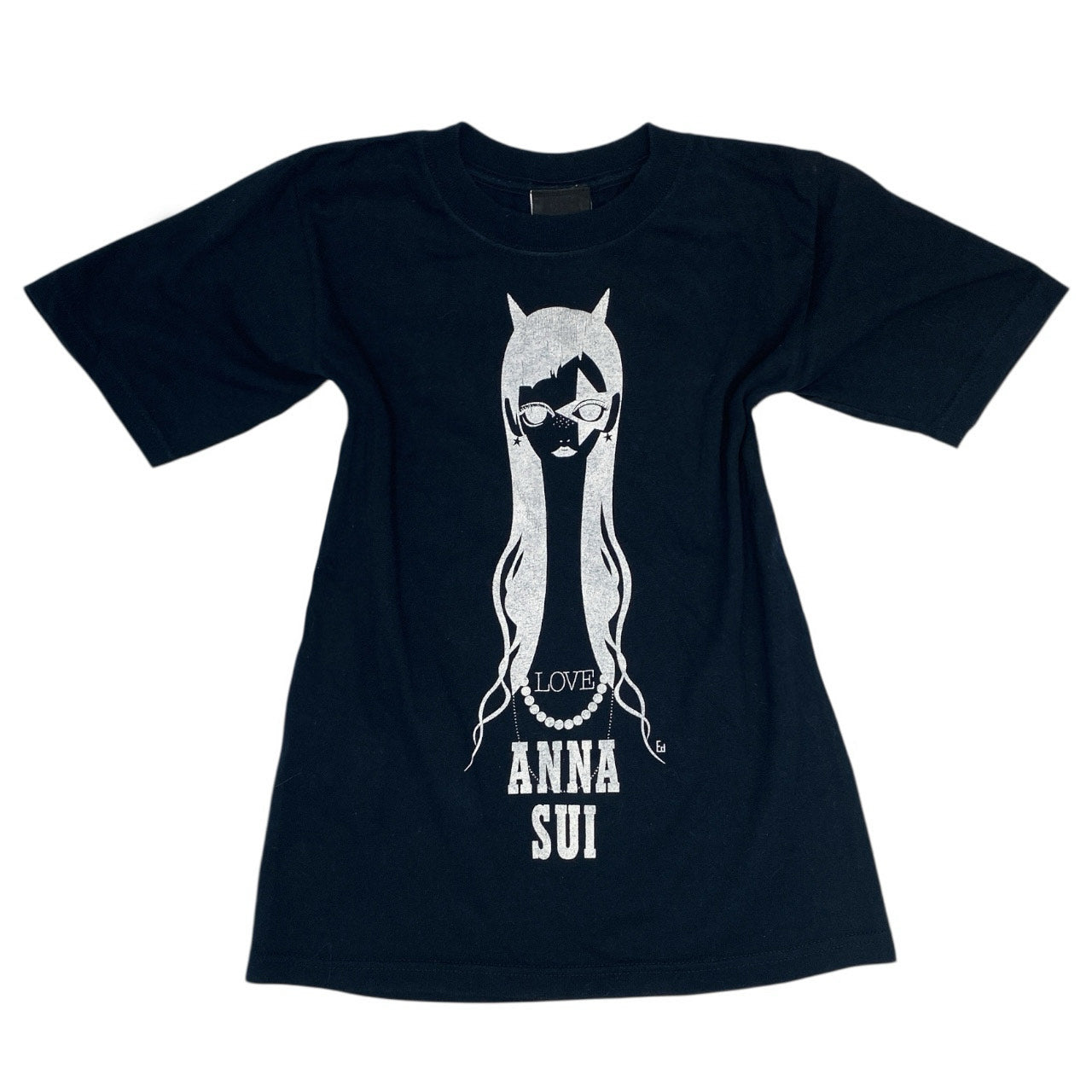 Y2K Love Anna Sui Aesthetic Devil Girl Graphic Tshirt Sz XS/S