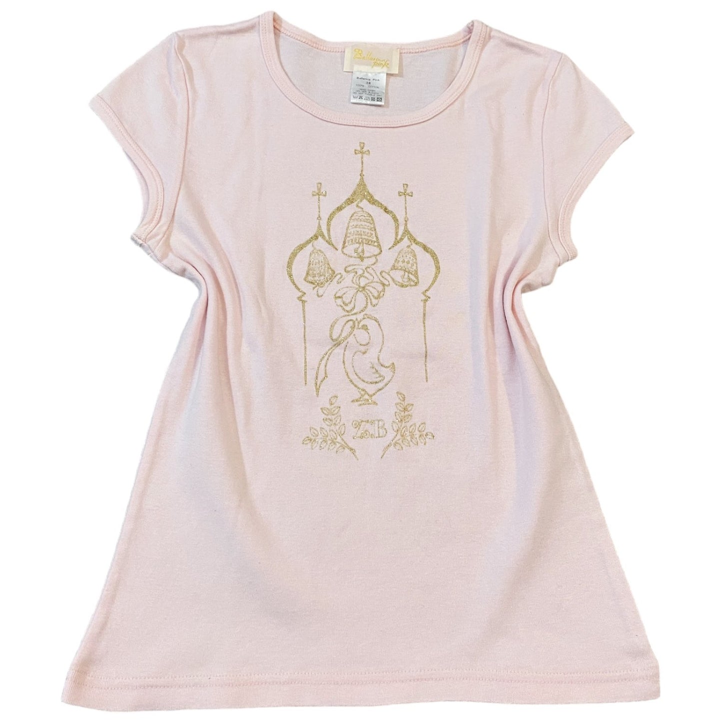 90s Vintage Coquette Bird and Bells Tee Sz S