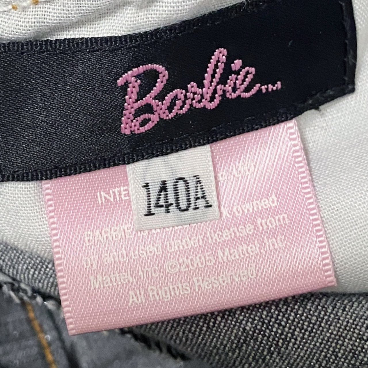 2005 Barbie Denim Bling Logo Mini Skirt Sz XXS