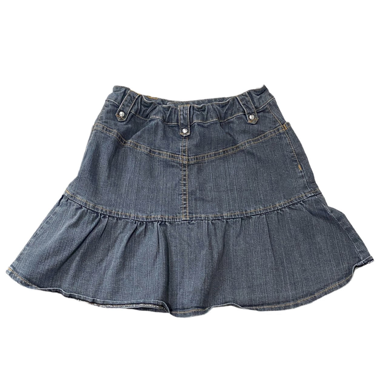 2005 Barbie Denim Bling Logo Mini Skirt Sz XXS