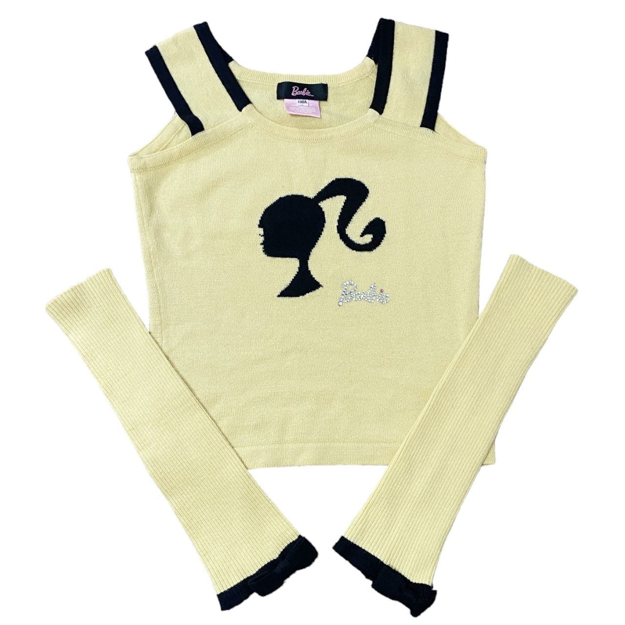 2005 Barbie Knit 2 Piece Logo Top Sz XS