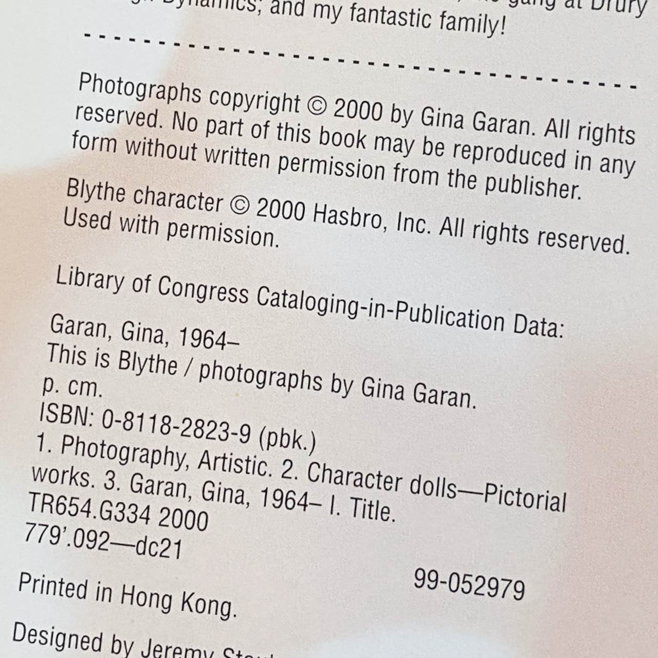 Year 2000 Retro Blythe Doll Photo Book