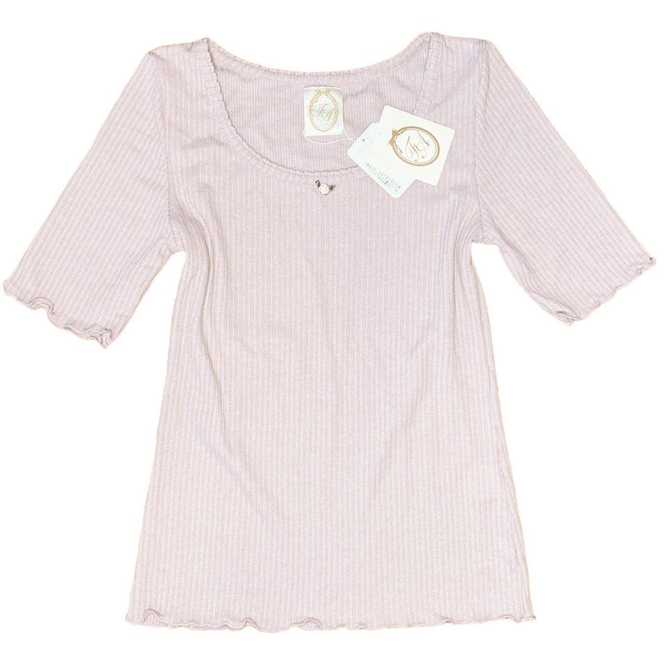 2000s Fint Deadstock Balletcore Rose Top Sz S