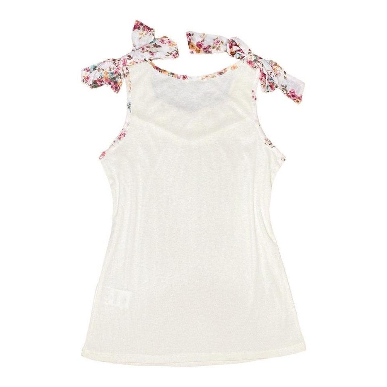 Axes Femme Floral Bow Straps Tank Top Sz S
