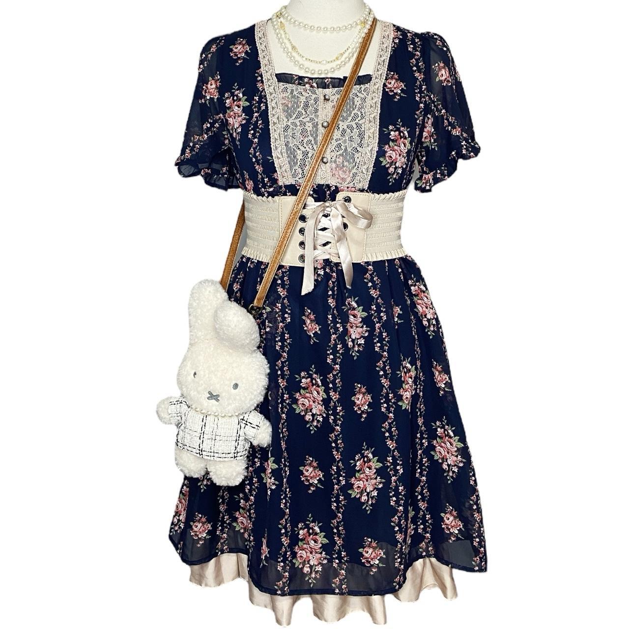 Axes Femme Romantic Floral Academia Dress Sz S