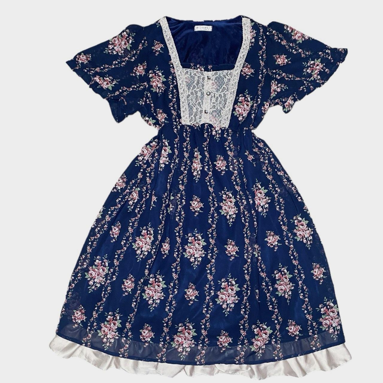 Axes Femme Romantic Floral Academia Dress Sz S