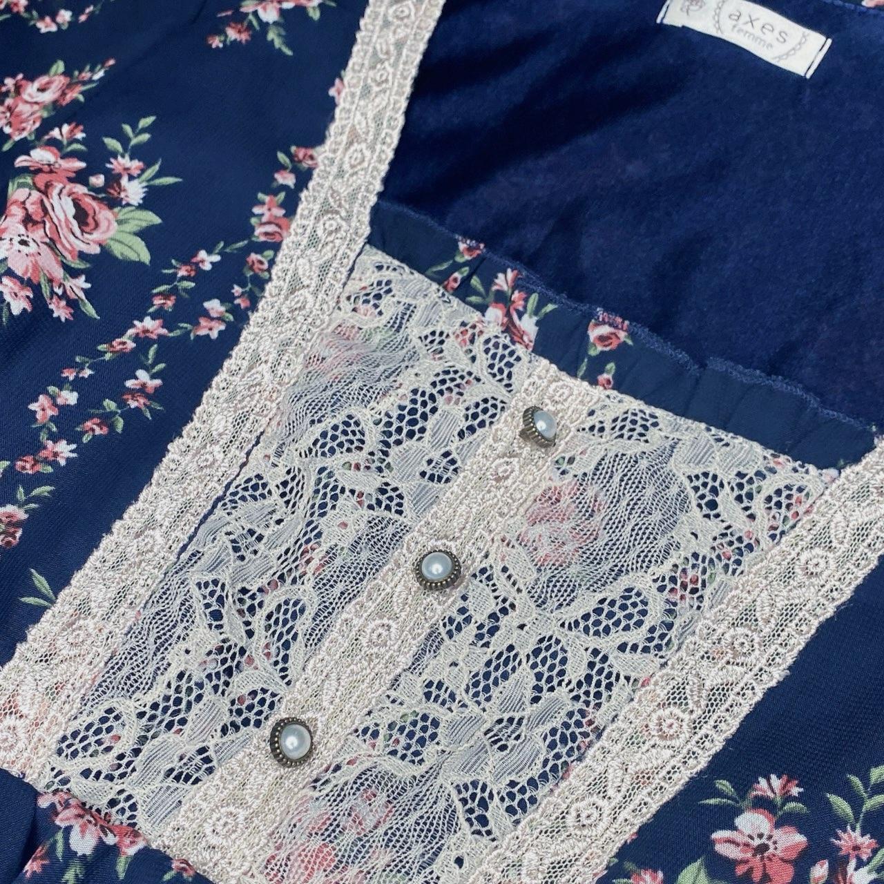 Axes Femme Romantic Floral Academia Dress Sz S