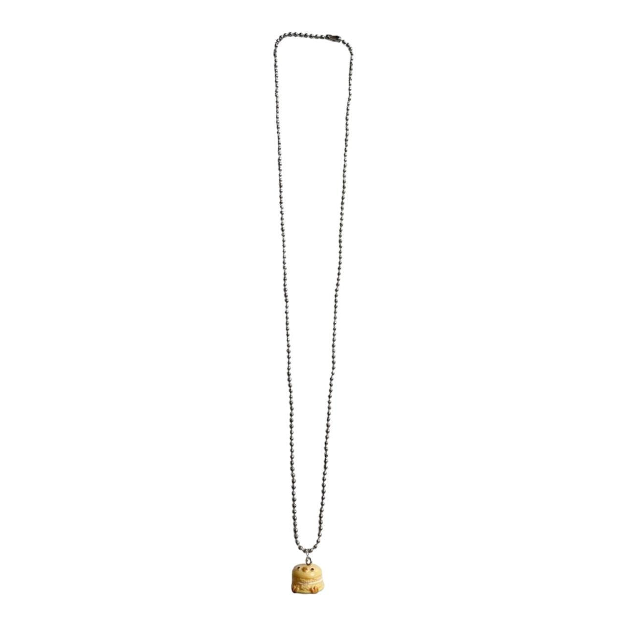 Kawaii Animal Sweets Chick Macaroon Pendant Necklace