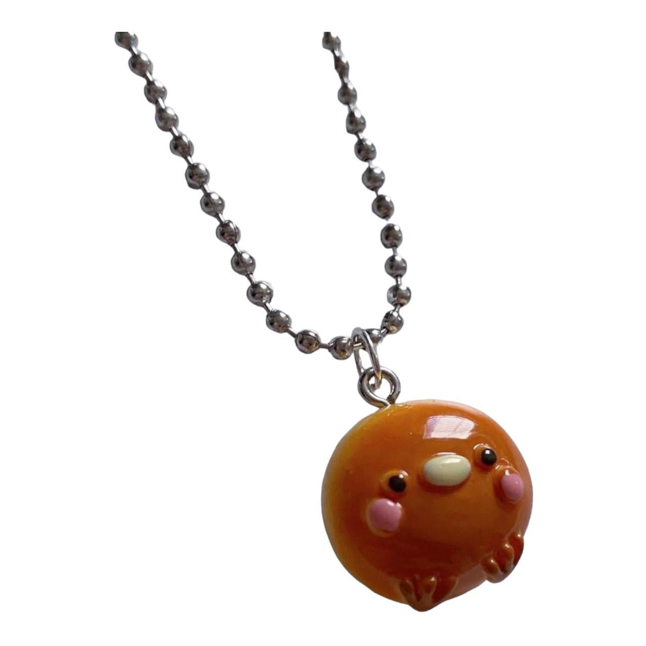 Kawaii Animal Sweets Chick Bread Bun Pendant Necklace
