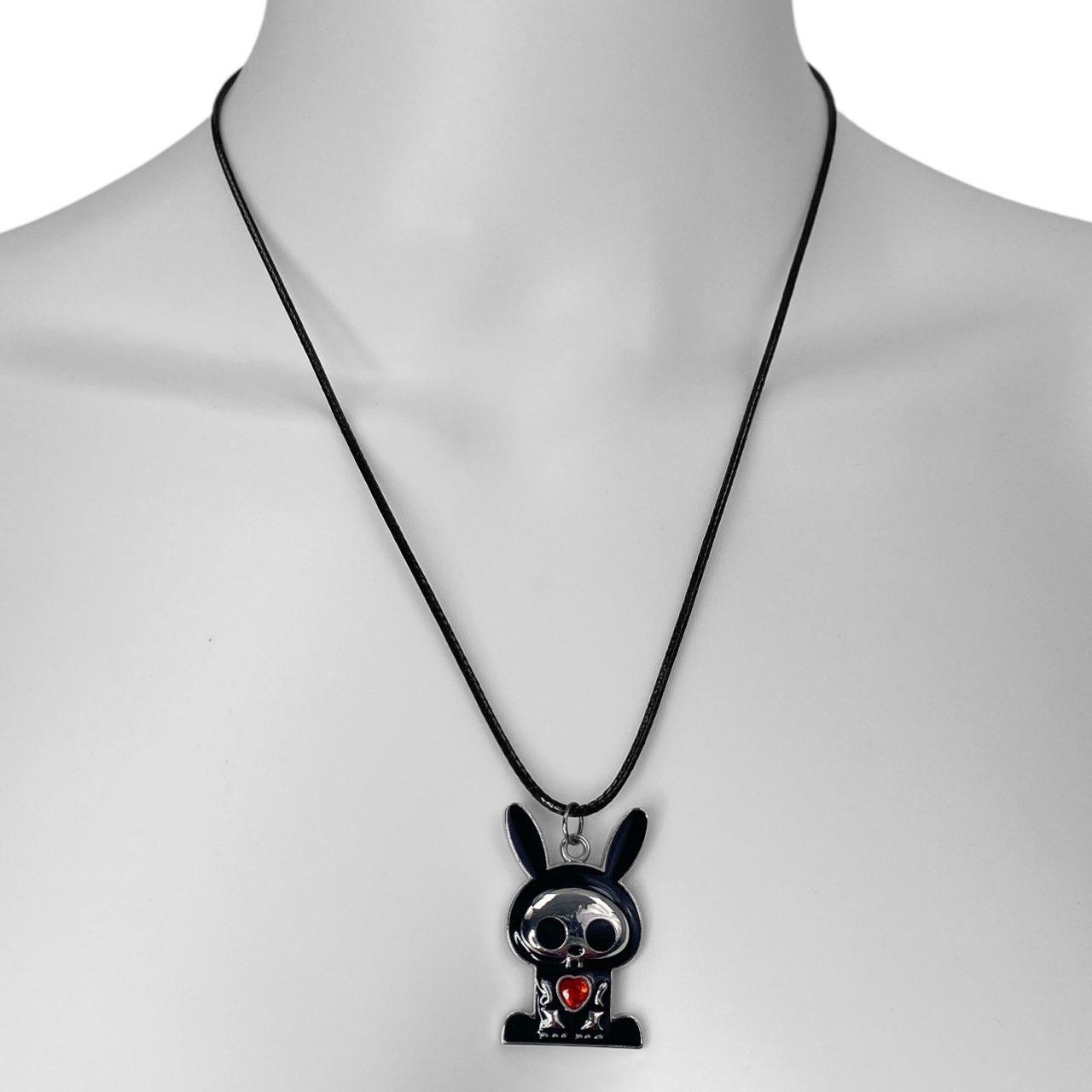 Y2K Rare Visual Kei Skelanimals Character Charm Necklace - Bunny