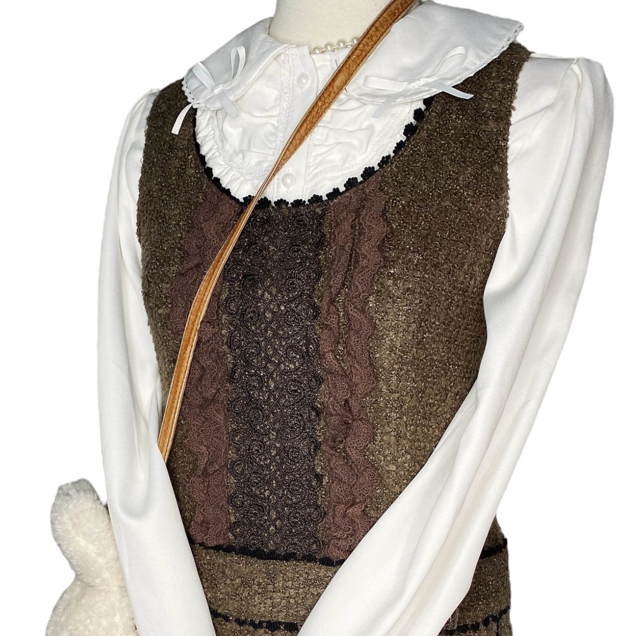 Axes Femme Mori Girl Dark Brown Dress Sz S/M