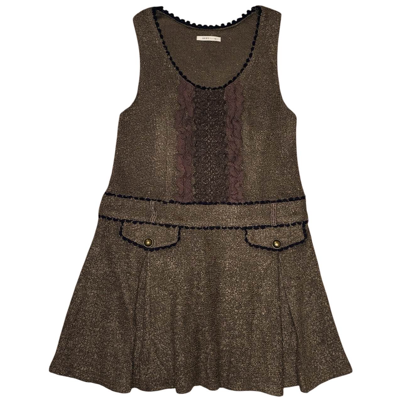 Axes Femme Mori Girl Dark Brown Dress Sz S/M