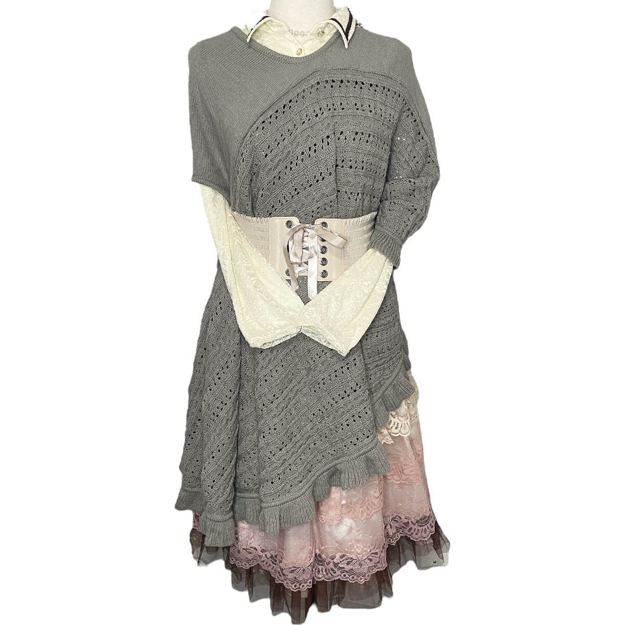 Axes Femme Mori Girl Asymmetrical Knit Top One Size