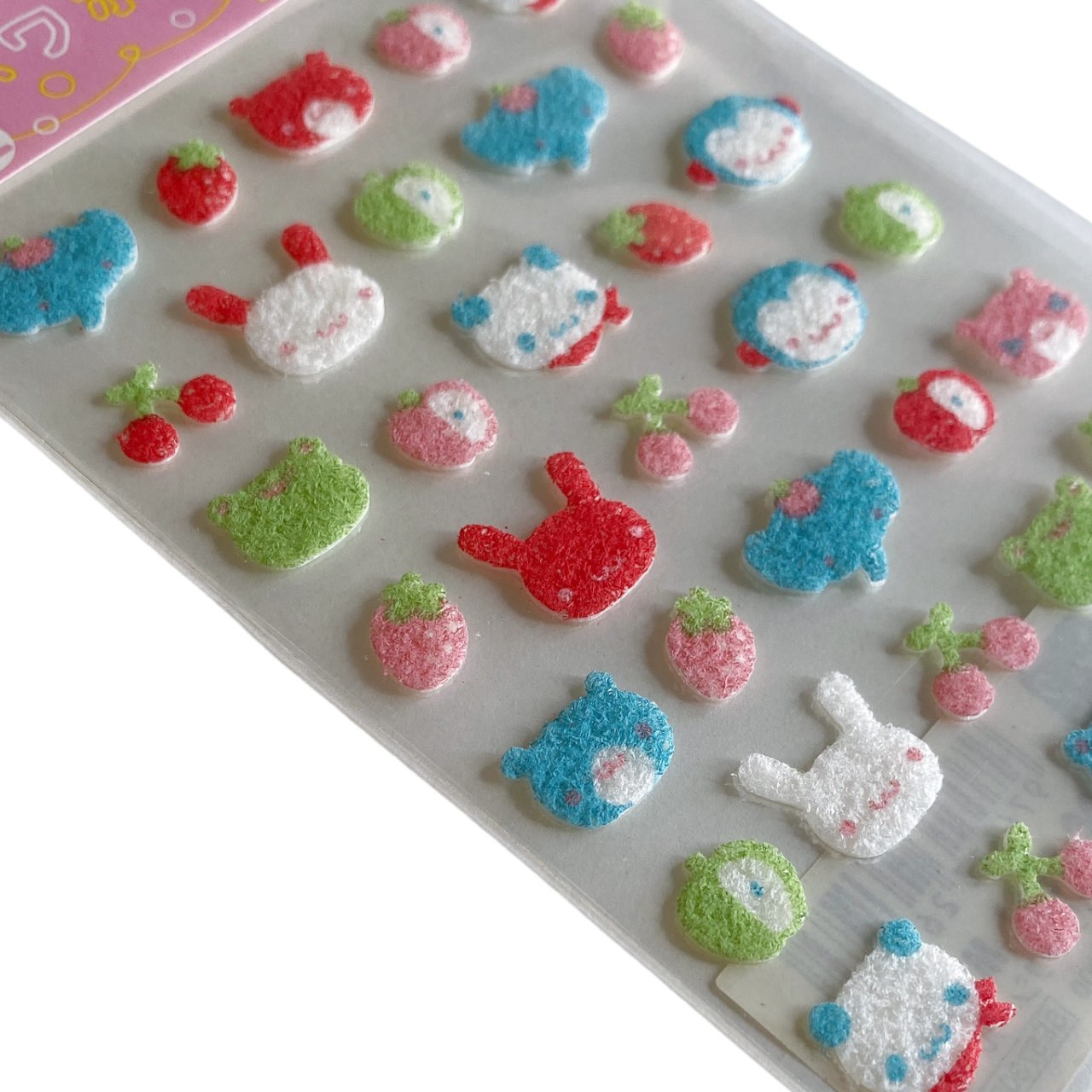 2000 Vintage San-x Fuzzy Animals Sticker Sheet
