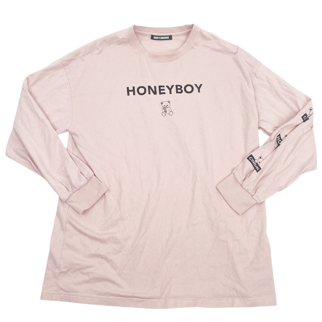 Honey Cinnamon Honey Boy Bear Graphic Long Sleeve Tshirt Sz M
