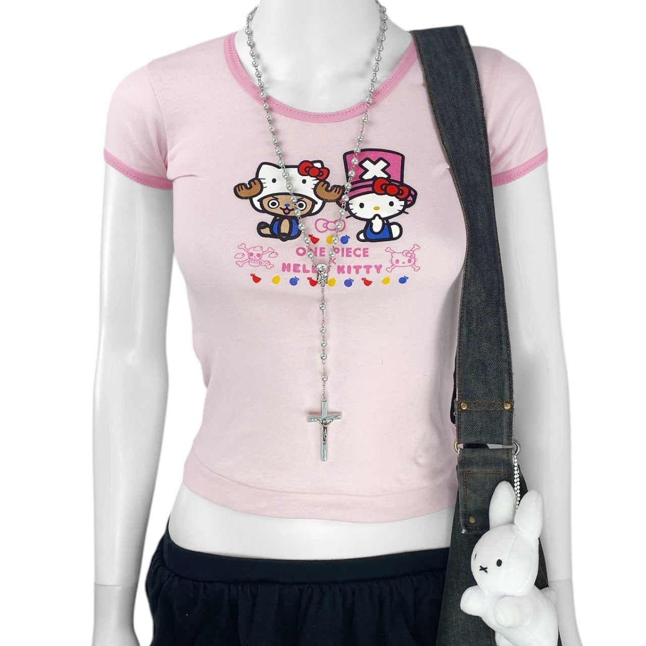 2000s One Piece x Hello Kitty Tee Sz XS/S