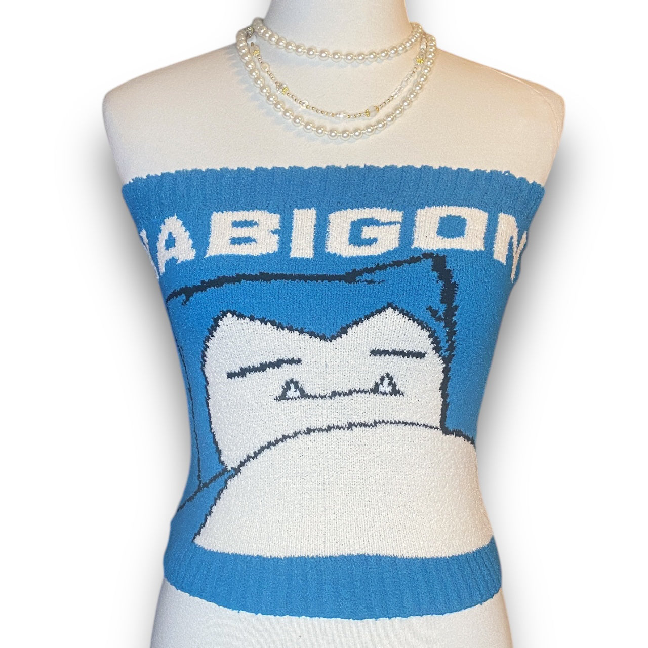 2010s Pokemon Snorlax Fluffy Tube Top Sz M