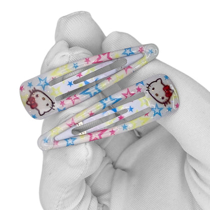 2010s Sanrio Hello Kitty Hair Clips Set - Stars