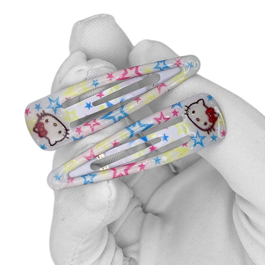 2010s Sanrio Hello Kitty Hair Clips Set - Stars