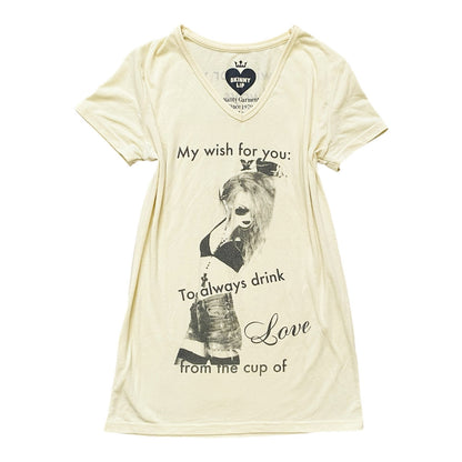 Y2K Skinny Lip Gyaru Girl Graphic Tee Sz S/M