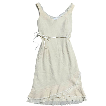 Cream Mori Girl Dress Sz XS