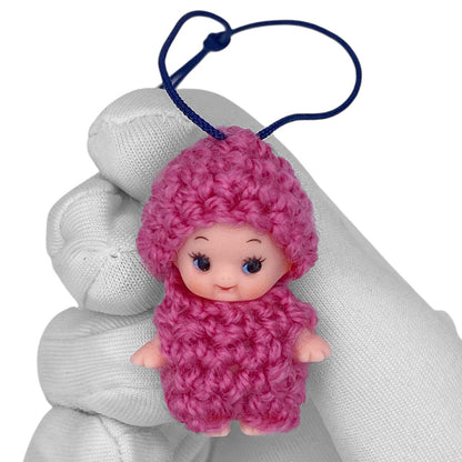 Vintage 90s Kewpie Crochet Outfit Strap - Raspberry