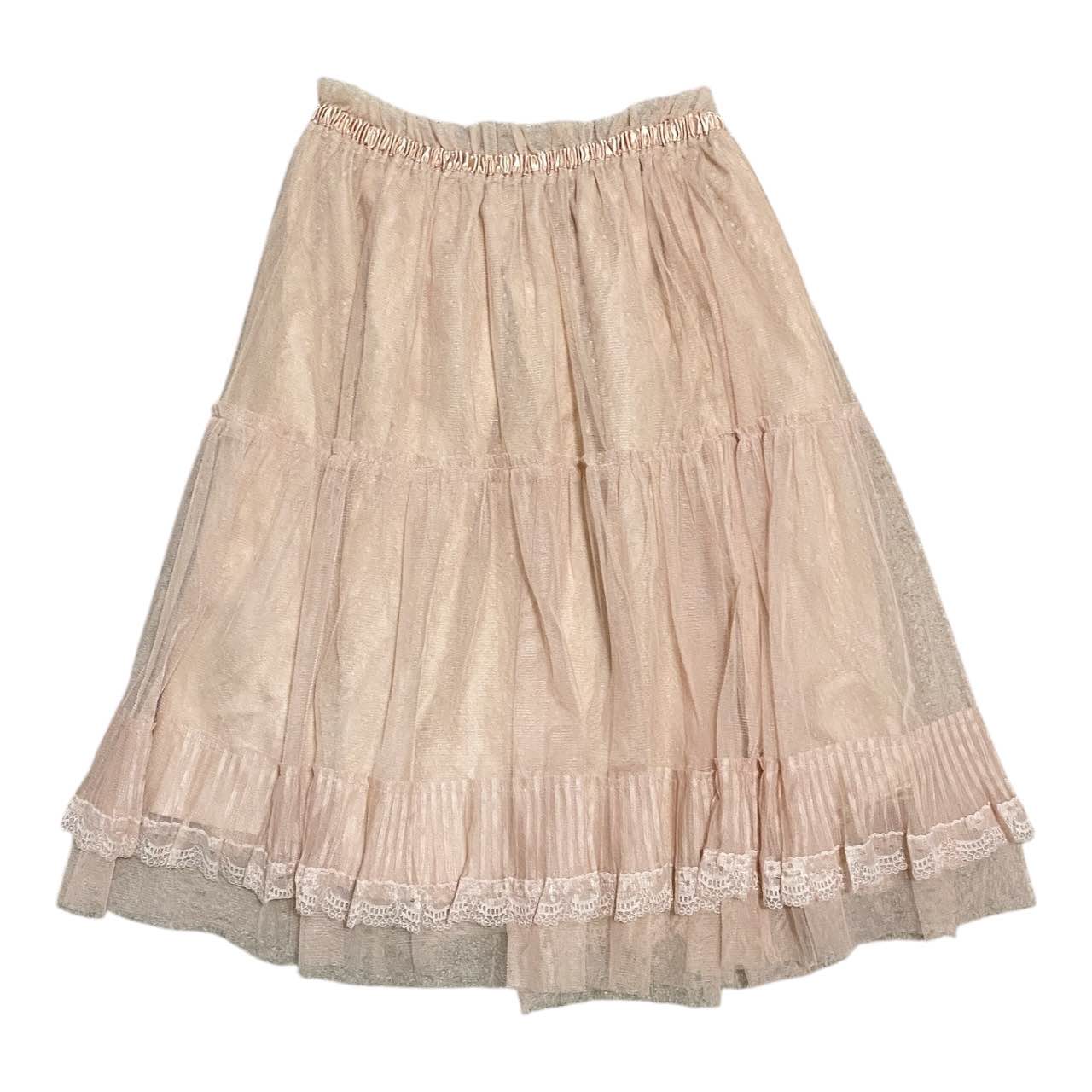 Earth, Music, And Ecology Flowy Feminine Peach Skirt Sz S/M