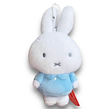 Miffy Bunny Mascot Plush Keychain - Light Blue Outfit