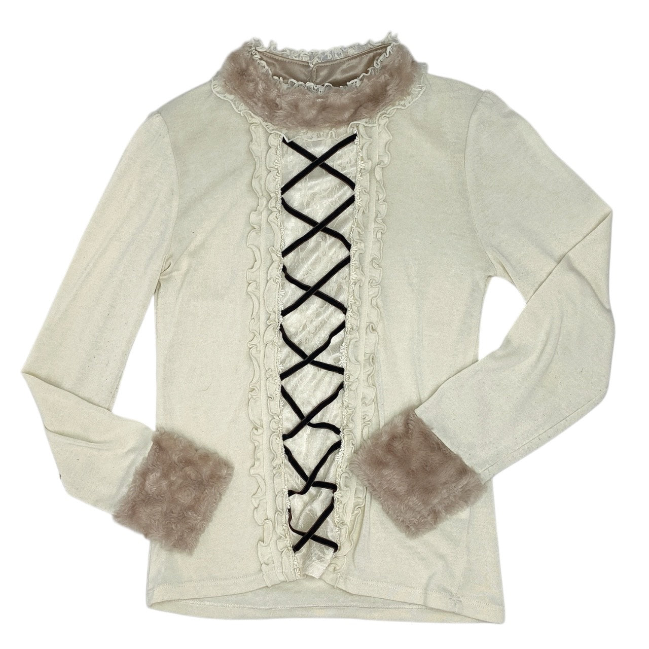 Axes Femme Mori Girl Fairy Criss Cross Top Sz S/M