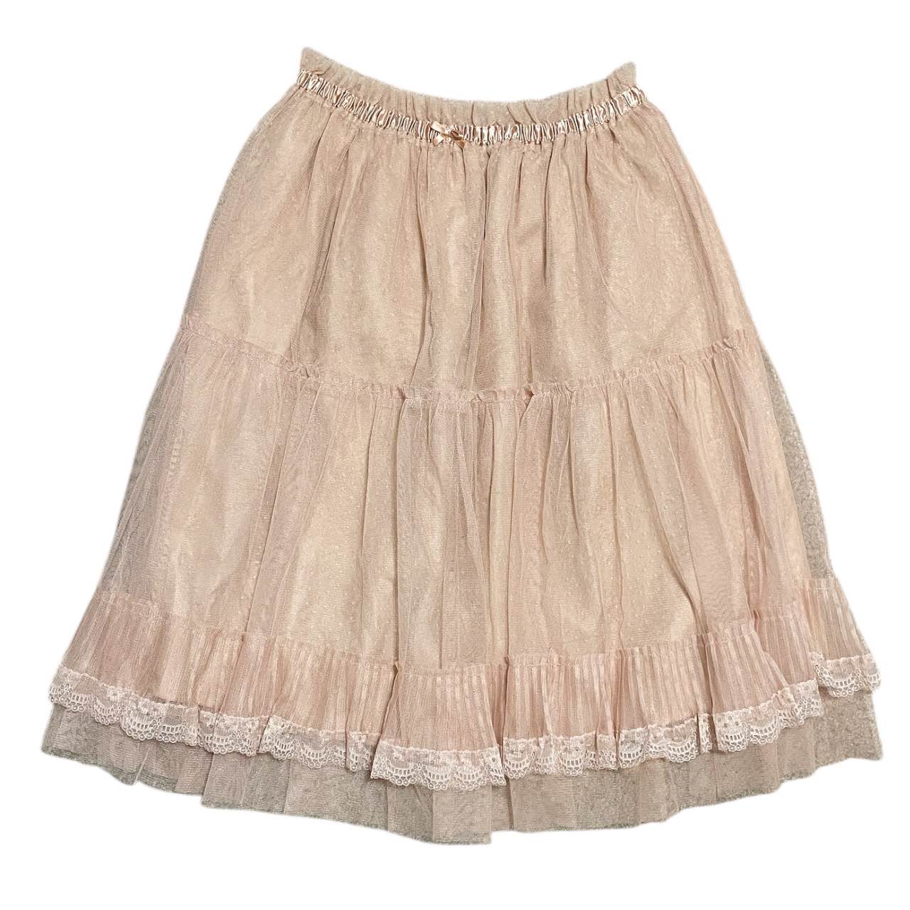 Earth, Music, And Ecology Flowy Feminine Peach Skirt Sz S/M